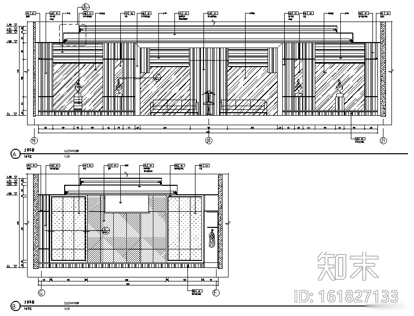 [山东]奢华五星级大酒店室内装饰全套施工图（附效果图）cad施工图下载【ID:161827133】