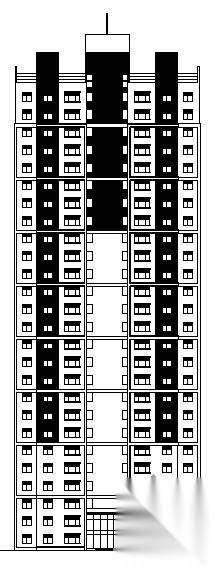 青岛某花园小区高层塔式住宅建筑方案图(1#2#楼)施工图下载【ID:149844118】