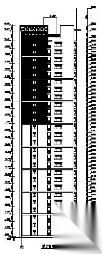 青岛某花园小区高层塔式住宅建筑方案图(1#2#楼)施工图下载【ID:149844118】