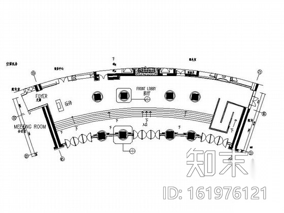 精装酒店前厅室内装修图cad施工图下载【ID:161976121】