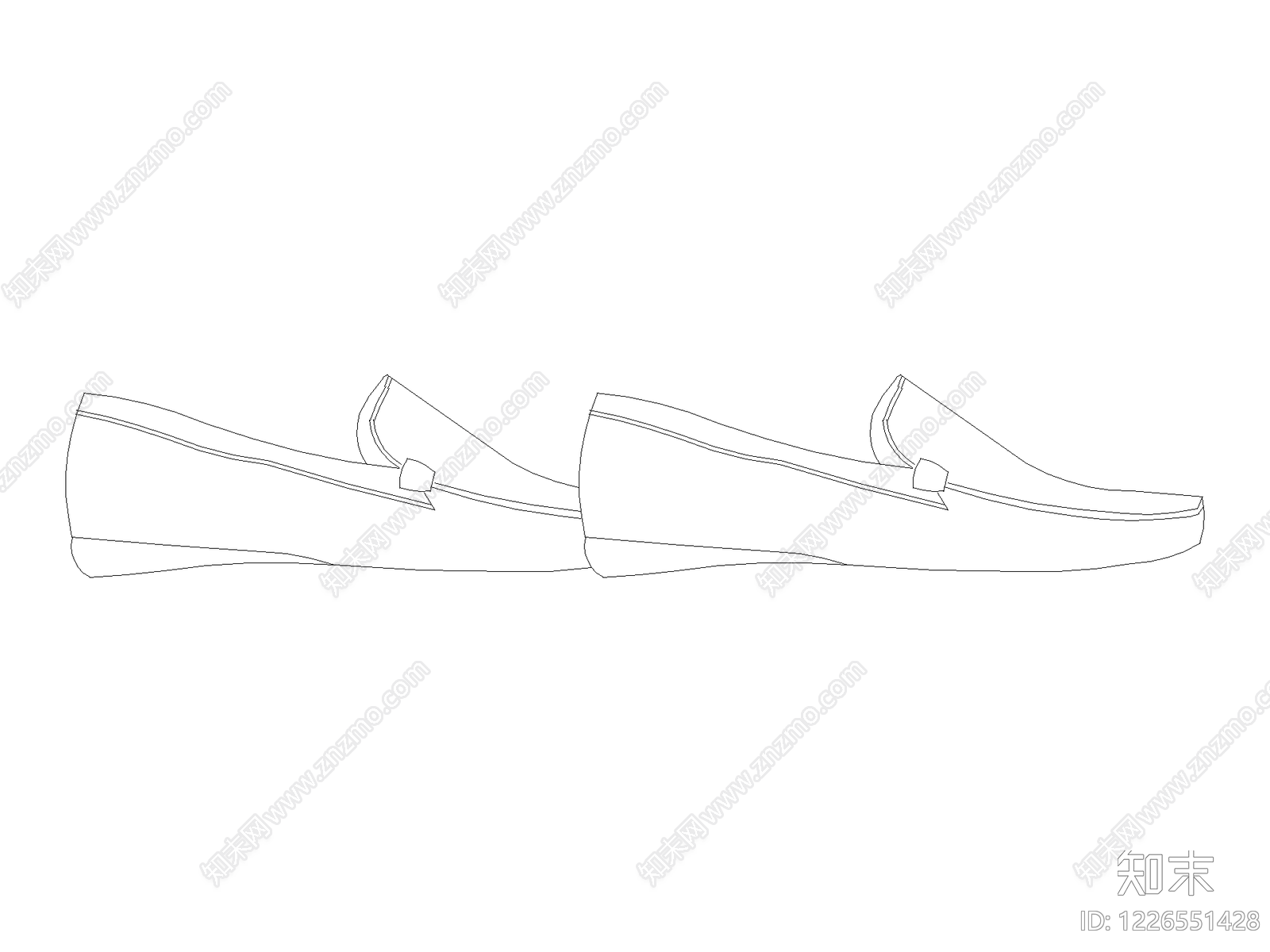 鞋子cad施工图下载【ID:1226551428】