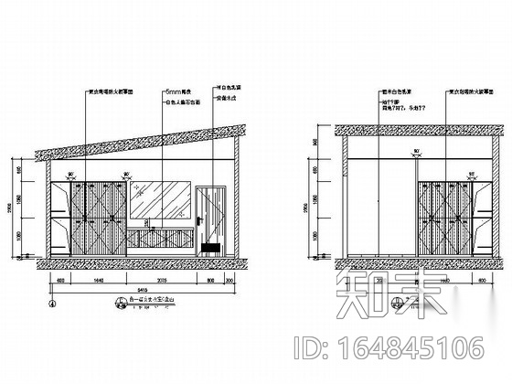 [陕西]五星级时尚品牌鲍鱼餐厅室内装修施工图（含效果）cad施工图下载【ID:164845106】