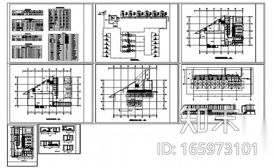 大型制冷机房及冷却塔设计施工图cad施工图下载【ID:165973101】