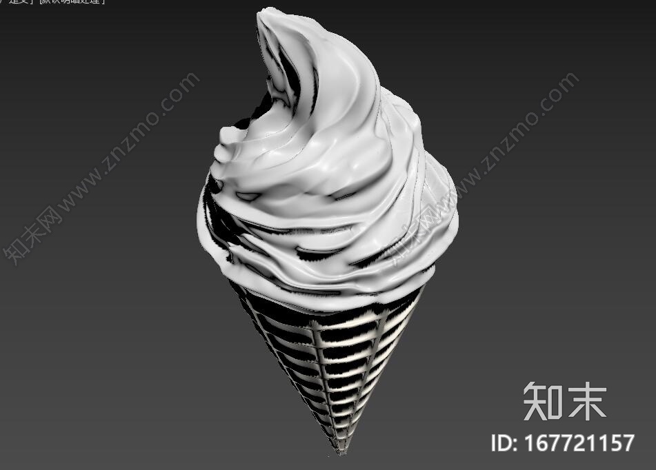 蛋筒冰激凌CG模型下载【ID:167721157】
