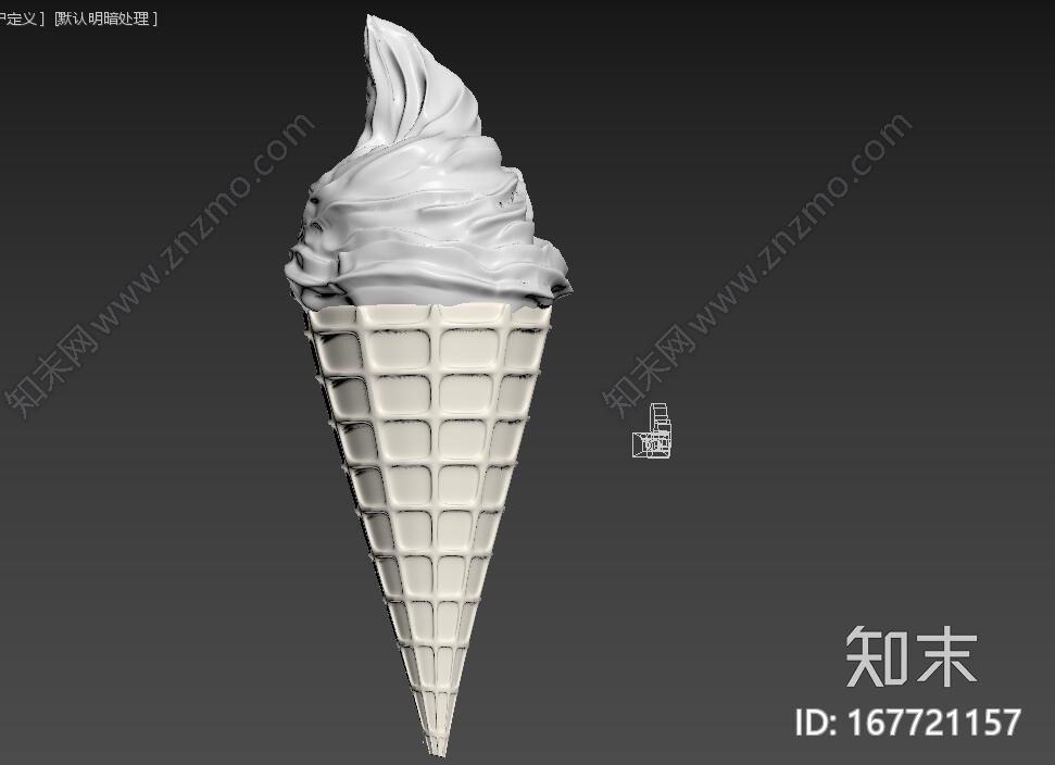 蛋筒冰激凌CG模型下载【ID:167721157】