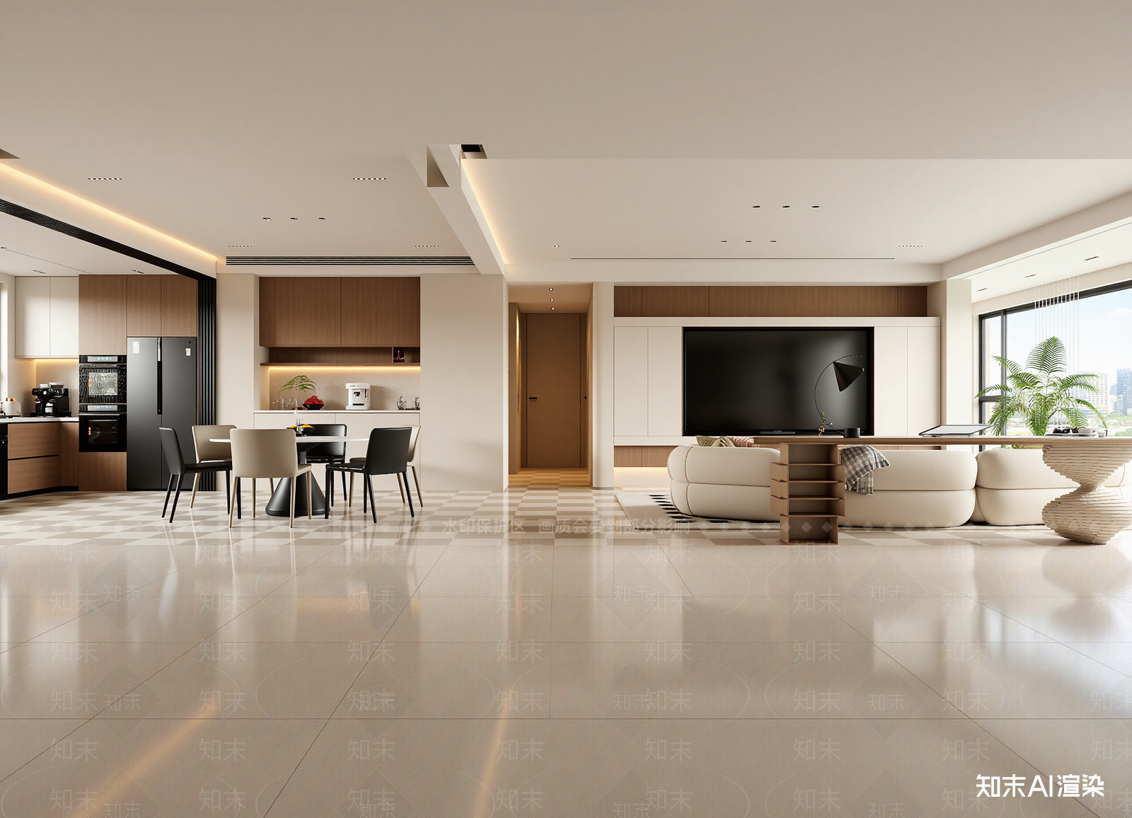现代客餐厅3D模型下载【ID:1215084886】