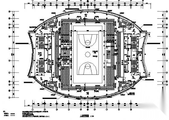 [重庆市梁平县]某体育馆建筑幕墙施工图图施工图下载【ID:166068131】