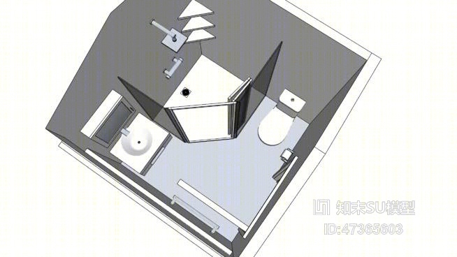 家居卫生间SU模型下载【ID:317880430】