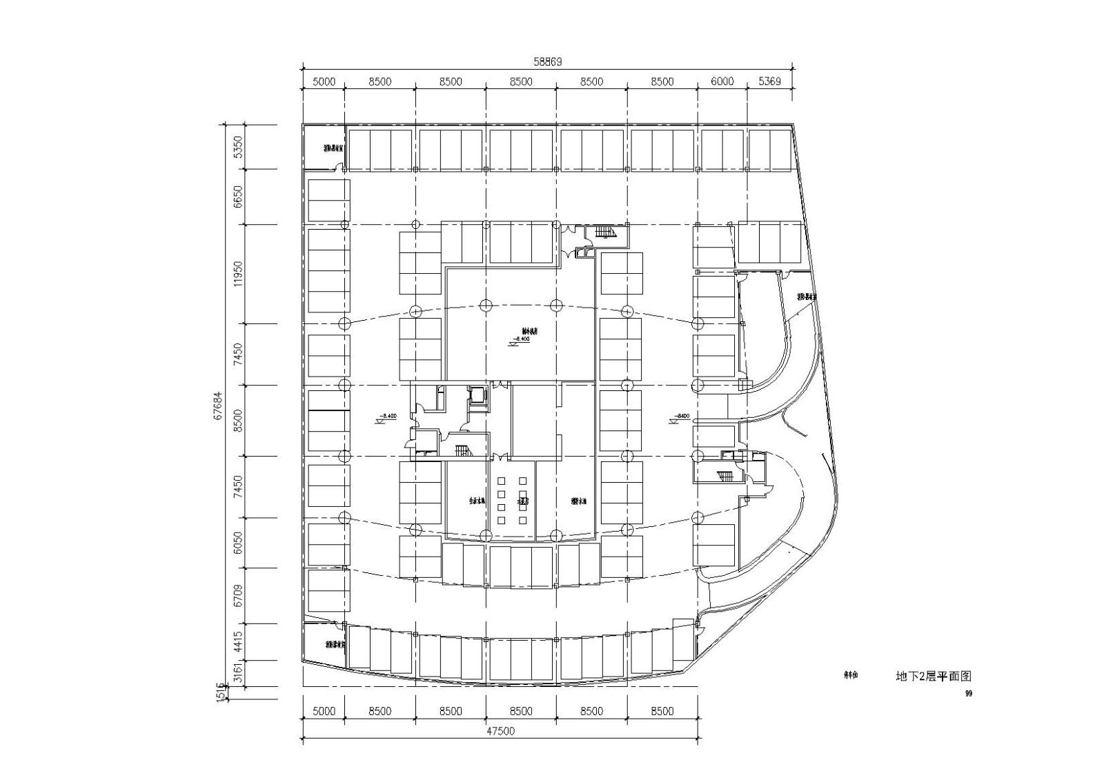 带楼顶观景平台二十九层酒店办公楼建筑施工图cad施工图下载【ID:149938107】