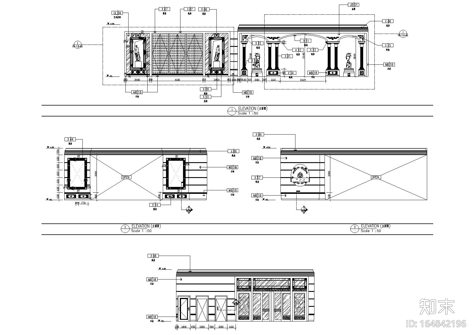 [安徽]芜湖碧桂园酒店餐饮区设计全套施工图施工图下载【ID:164842196】