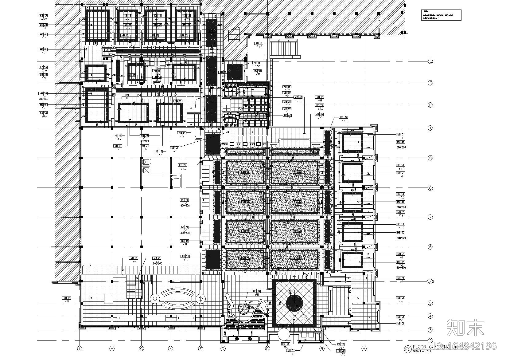 [安徽]芜湖碧桂园酒店餐饮区设计全套施工图施工图下载【ID:164842196】