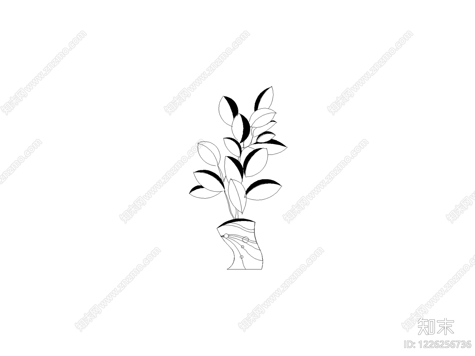 陈设类立面挂画cad施工图下载【ID:1226256736】