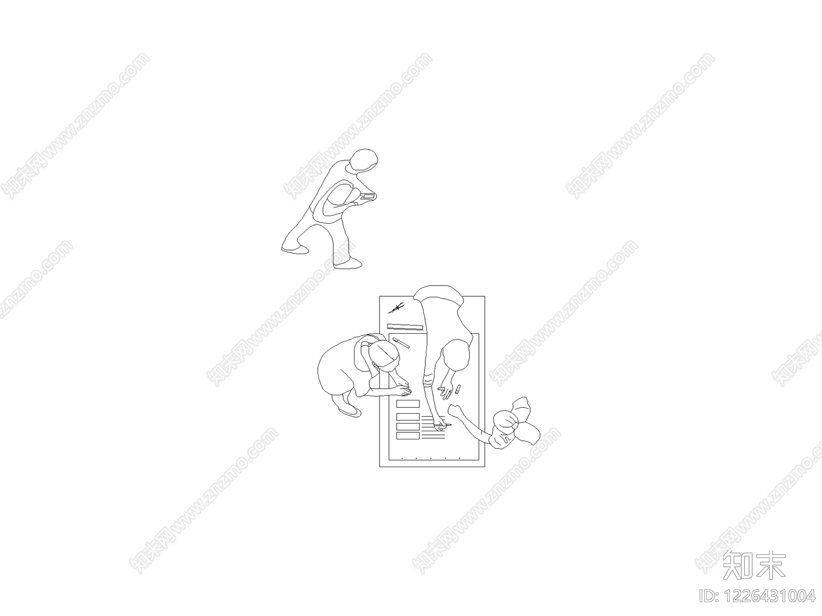 人物cad施工图下载【ID:1226431004】