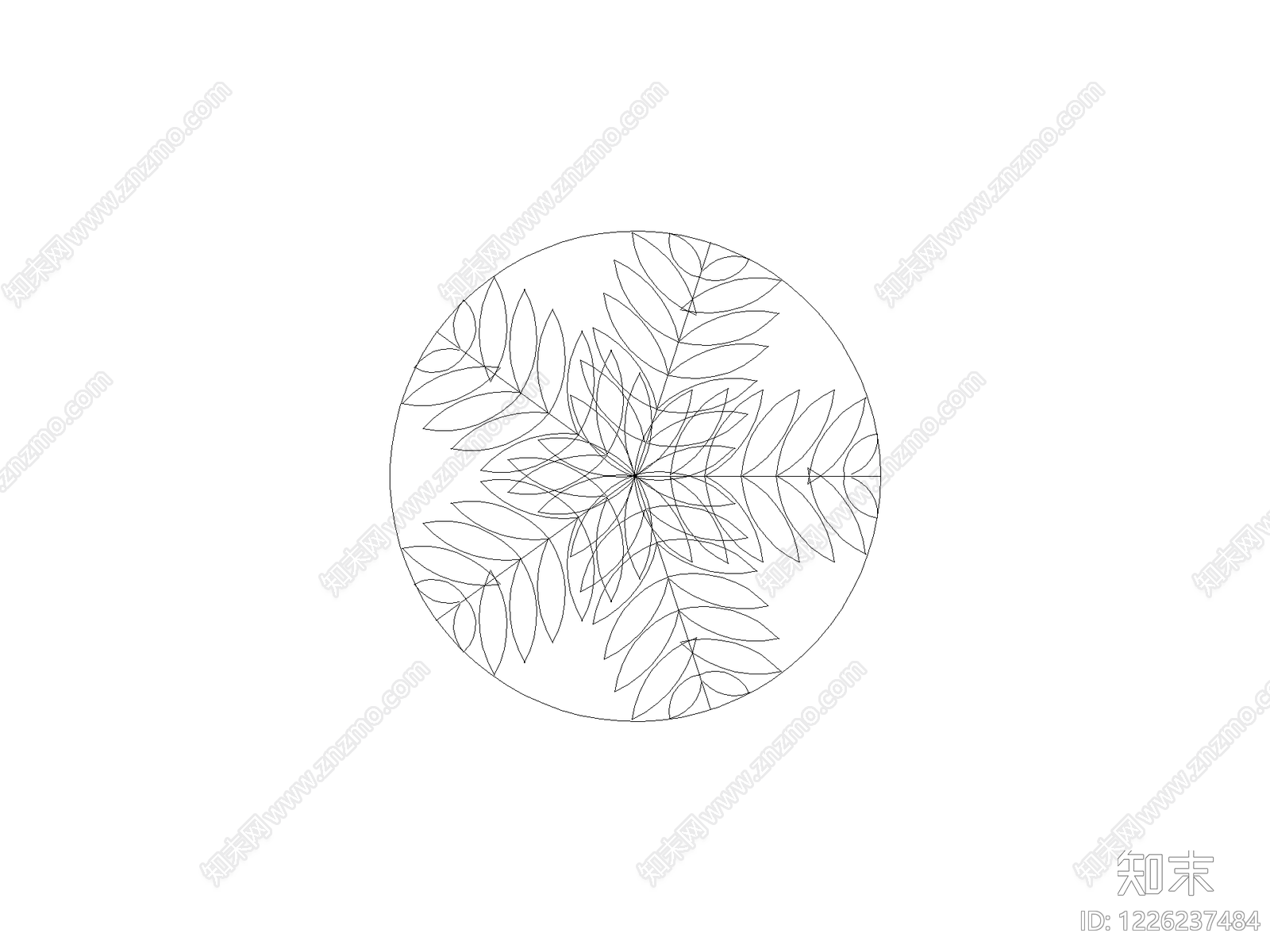 现代乔木种植CAD图纸