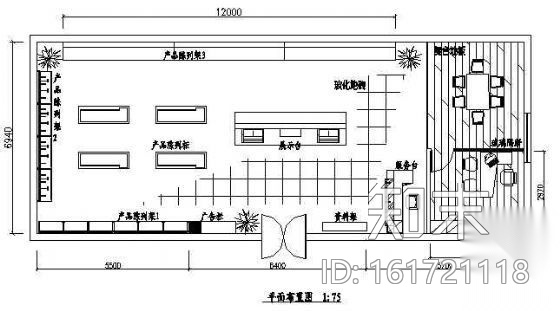 电器商店装修图cad施工图下载【ID:161721118】