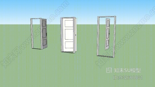 房间门SU模型下载【ID:932600081】