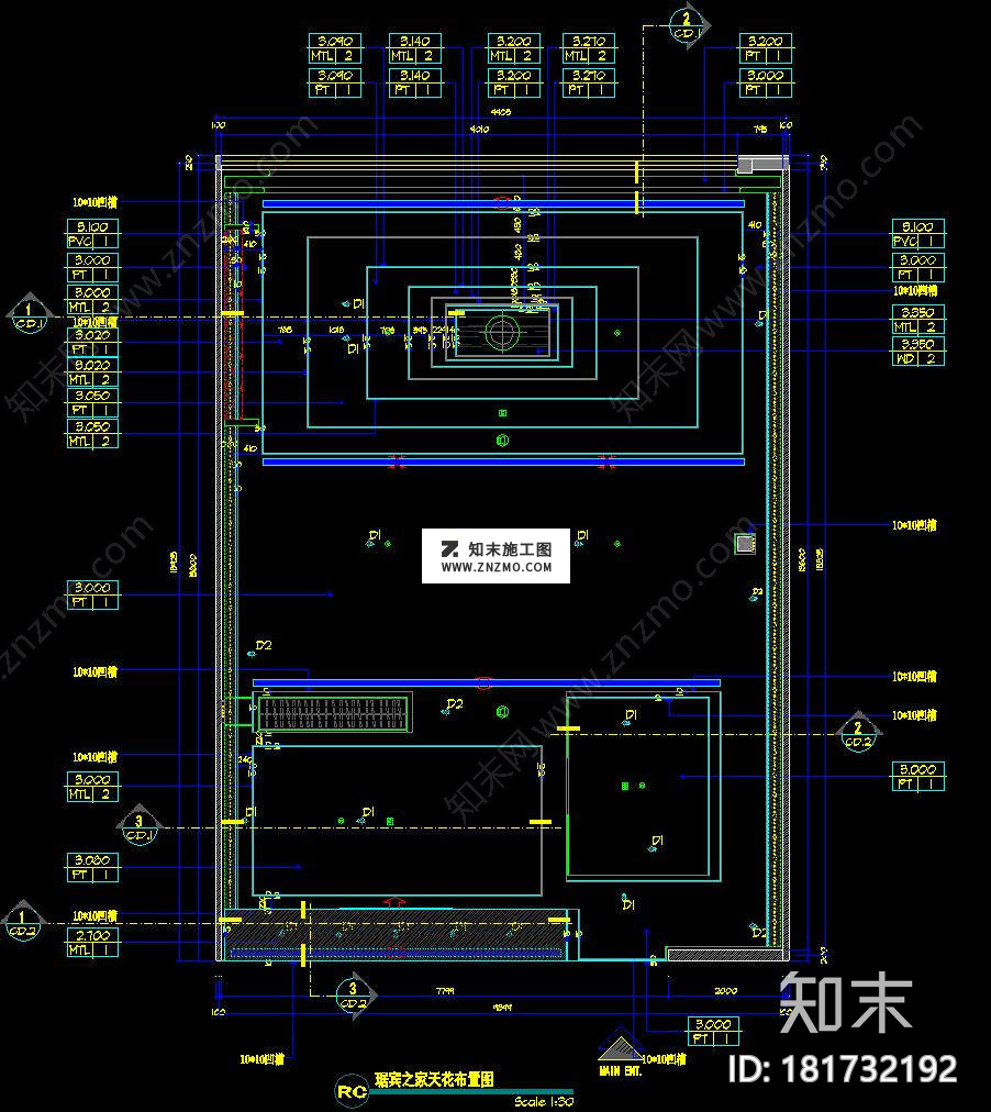 新中式禅意空间cad施工图下载【ID:181732192】