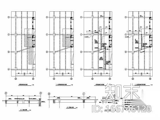 [吉林]地上三层框架结构购物中心改造加固结构施工图cad施工图下载【ID:166746120】