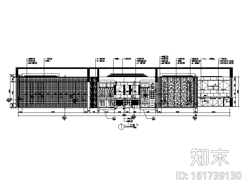 别墅楼办公室设计CAD施工图（含效果图）施工图下载【ID:161739130】