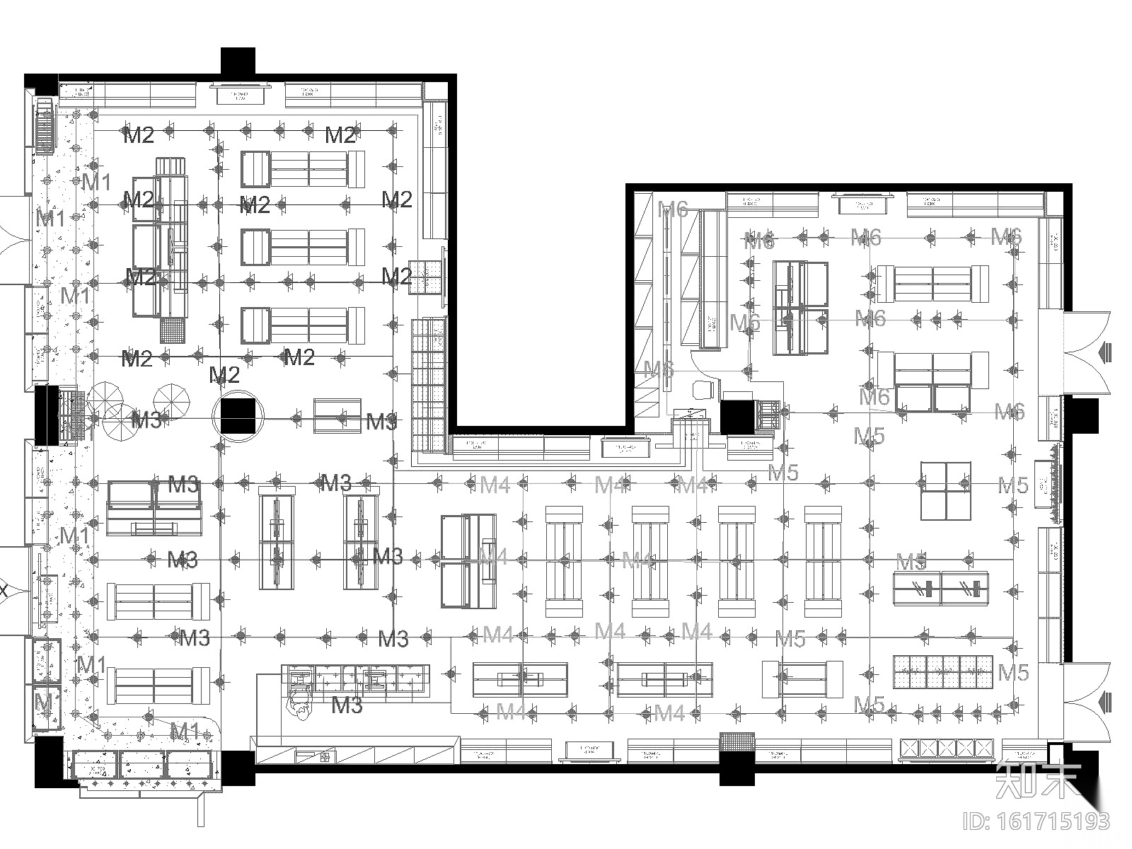 扣乐扣上海漫游城店室内装修施工图+效果图施工图下载【ID:161715193】