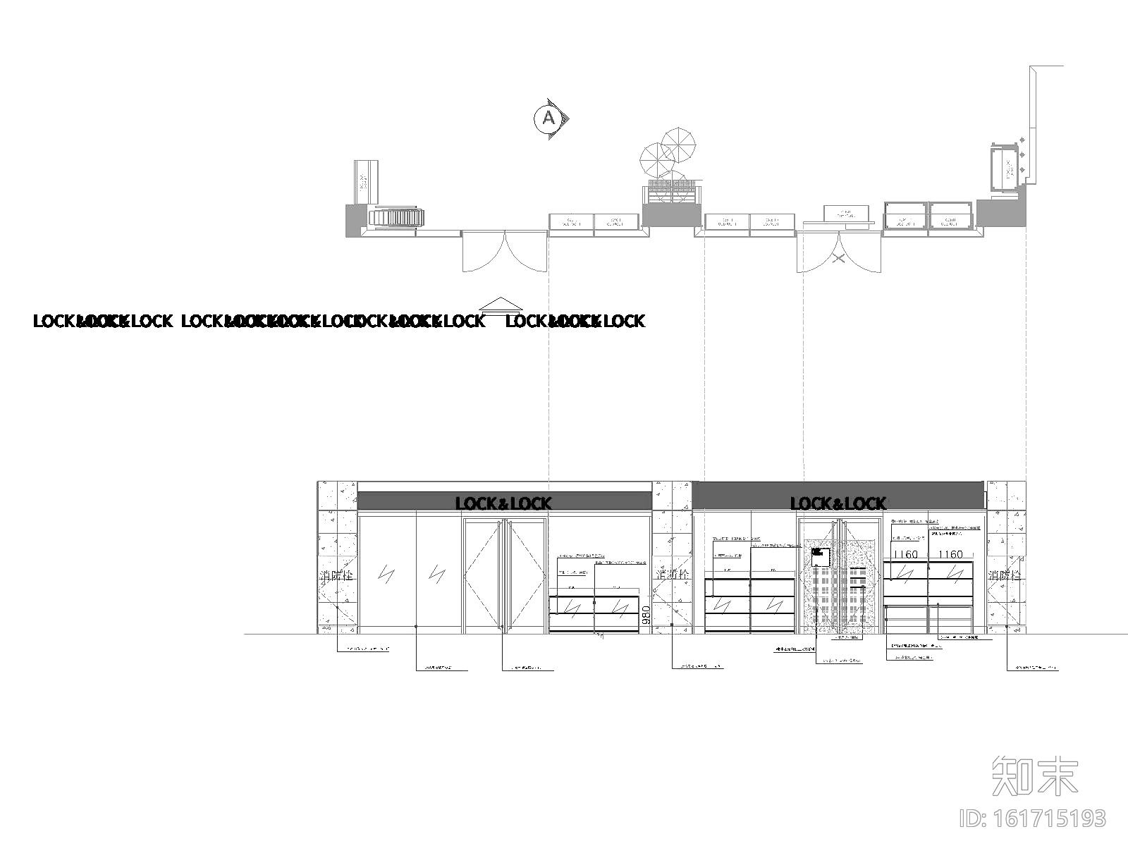 扣乐扣上海漫游城店室内装修施工图+效果图施工图下载【ID:161715193】