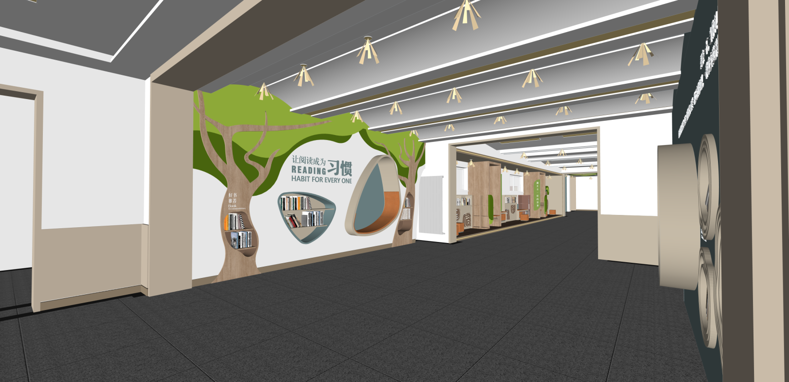 现代其他学校空间SU模型下载【ID:1215977256】