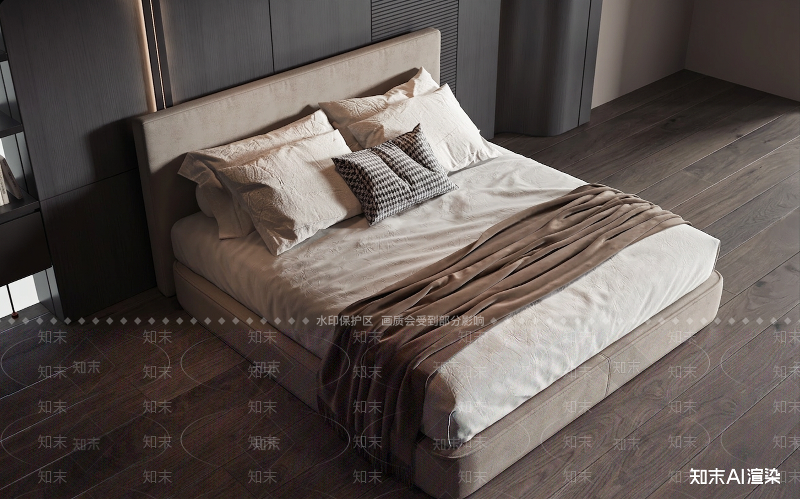 软包双人床双人床3D模型下载【ID:1227368101】