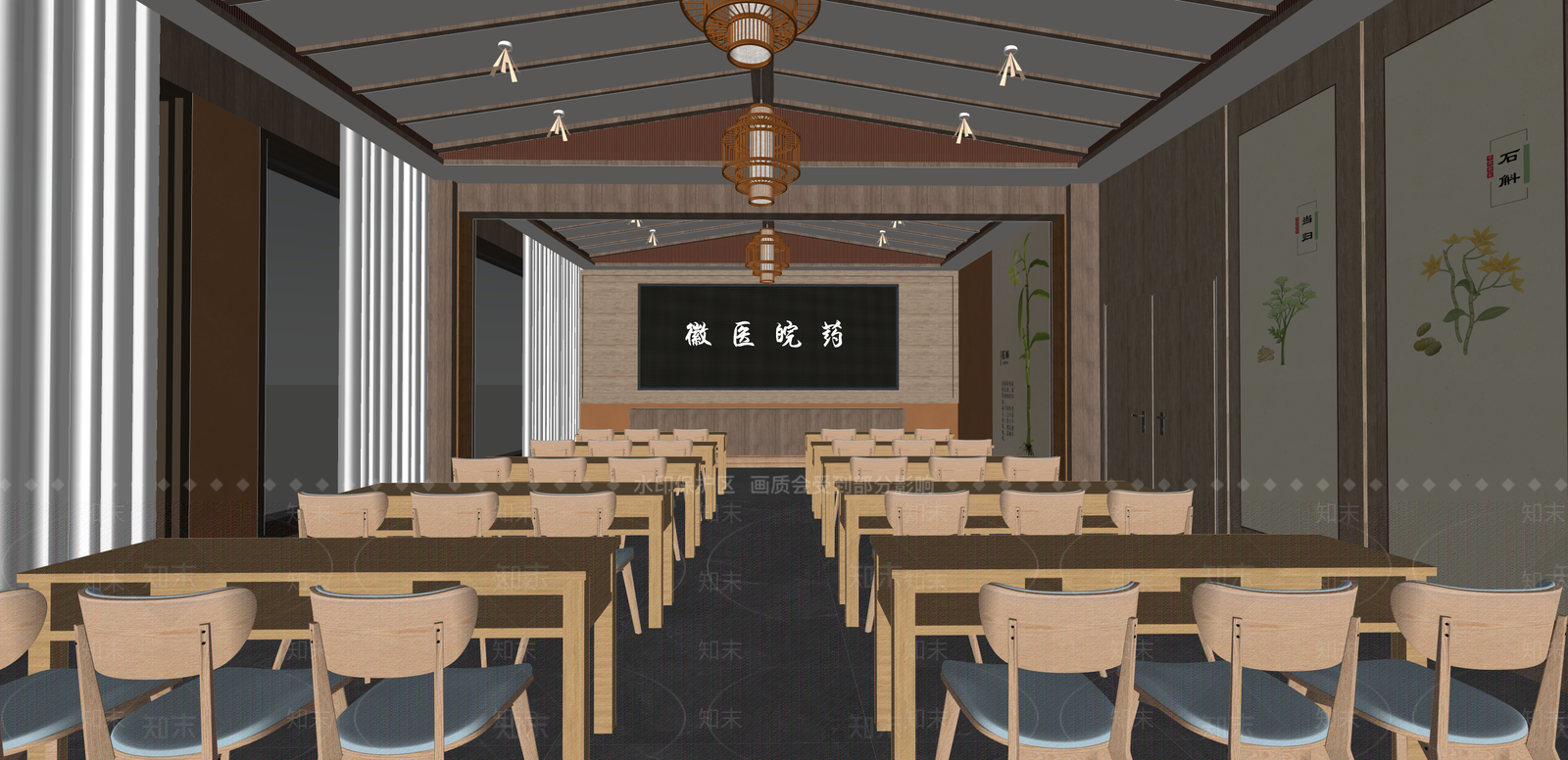 中式中餐厅SU模型下载【ID:1215199352】