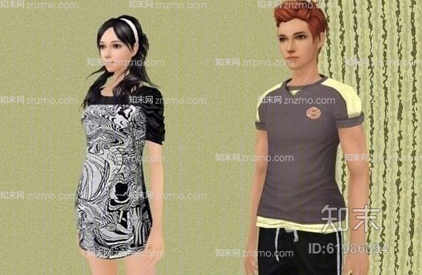 两人33D模型下载【ID:61986894】