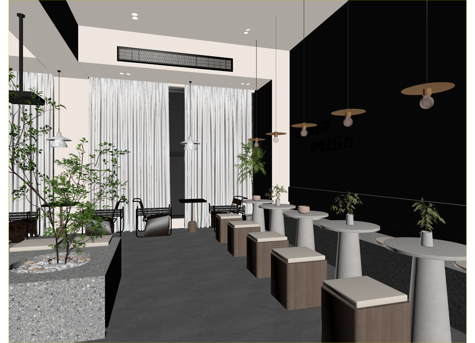 现代咖啡厅3D模型下载【ID:1214438772】