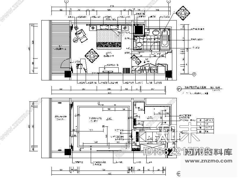 图块/节点39㎡双人间立面图cad施工图下载【ID:832215703】