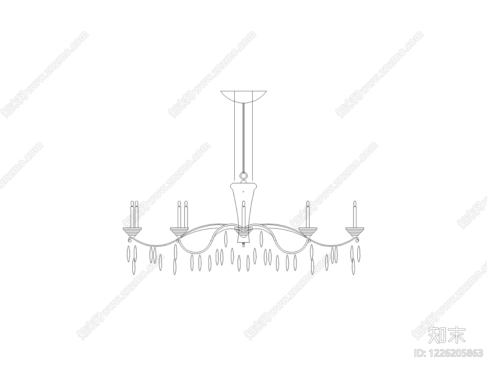 灯具图块cad施工图下载【ID:1226205863】