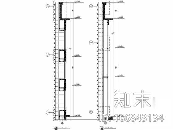 [石材幕墙]三层驾考技术服务区楼外墙施工图（2栋）施工图下载【ID:166843134】