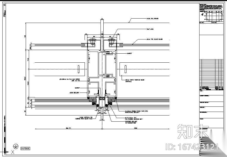 [英文]香港某幕墙节点构造详图cad施工图下载【ID:167423121】
