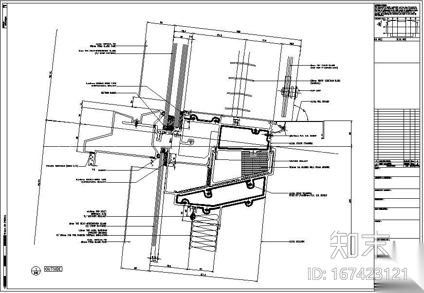 [英文]香港某幕墙节点构造详图cad施工图下载【ID:167423121】
