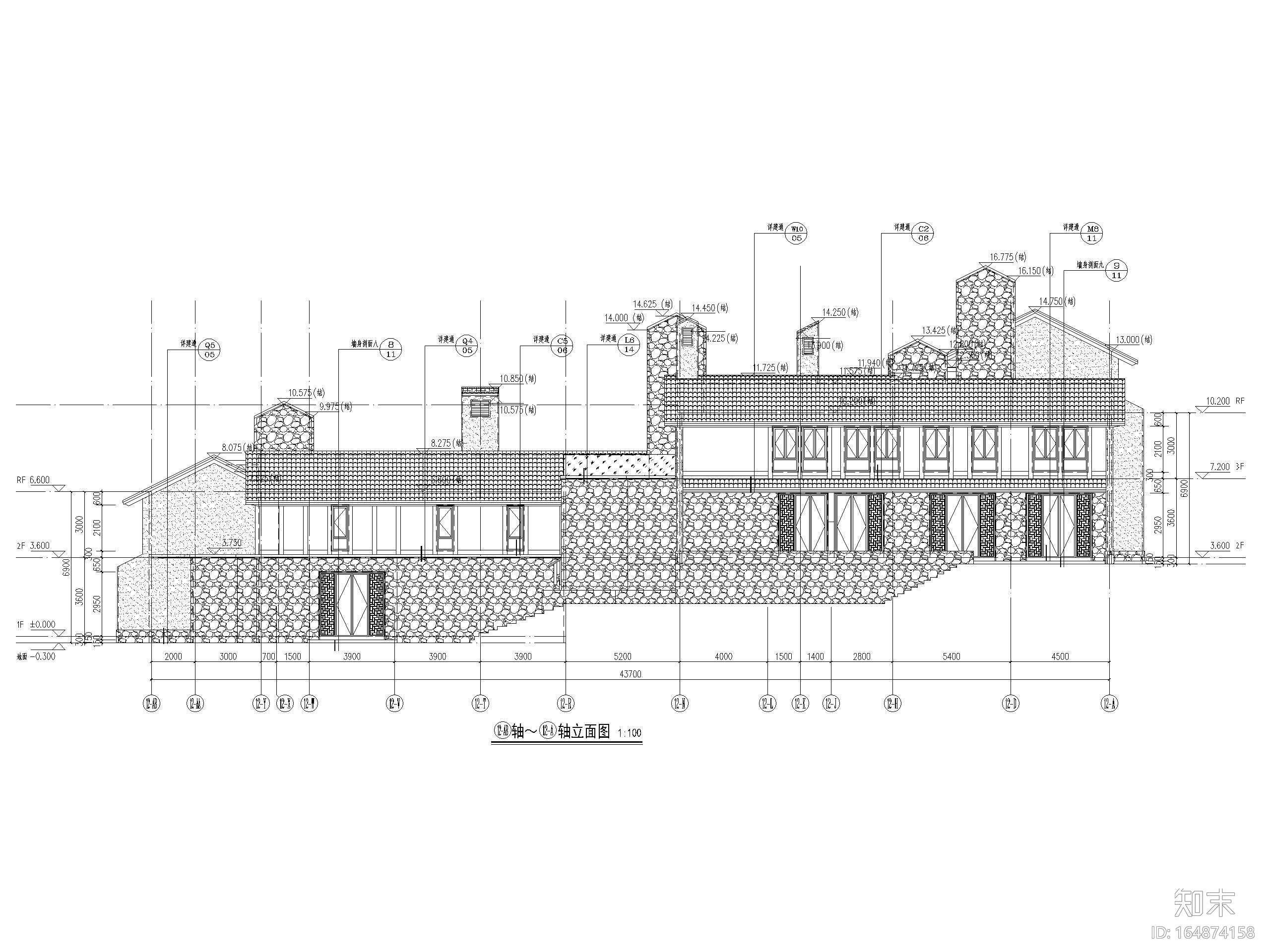 [浙江]青田千峡湖旅游度假小镇全套施工图cad施工图下载【ID:164874158】