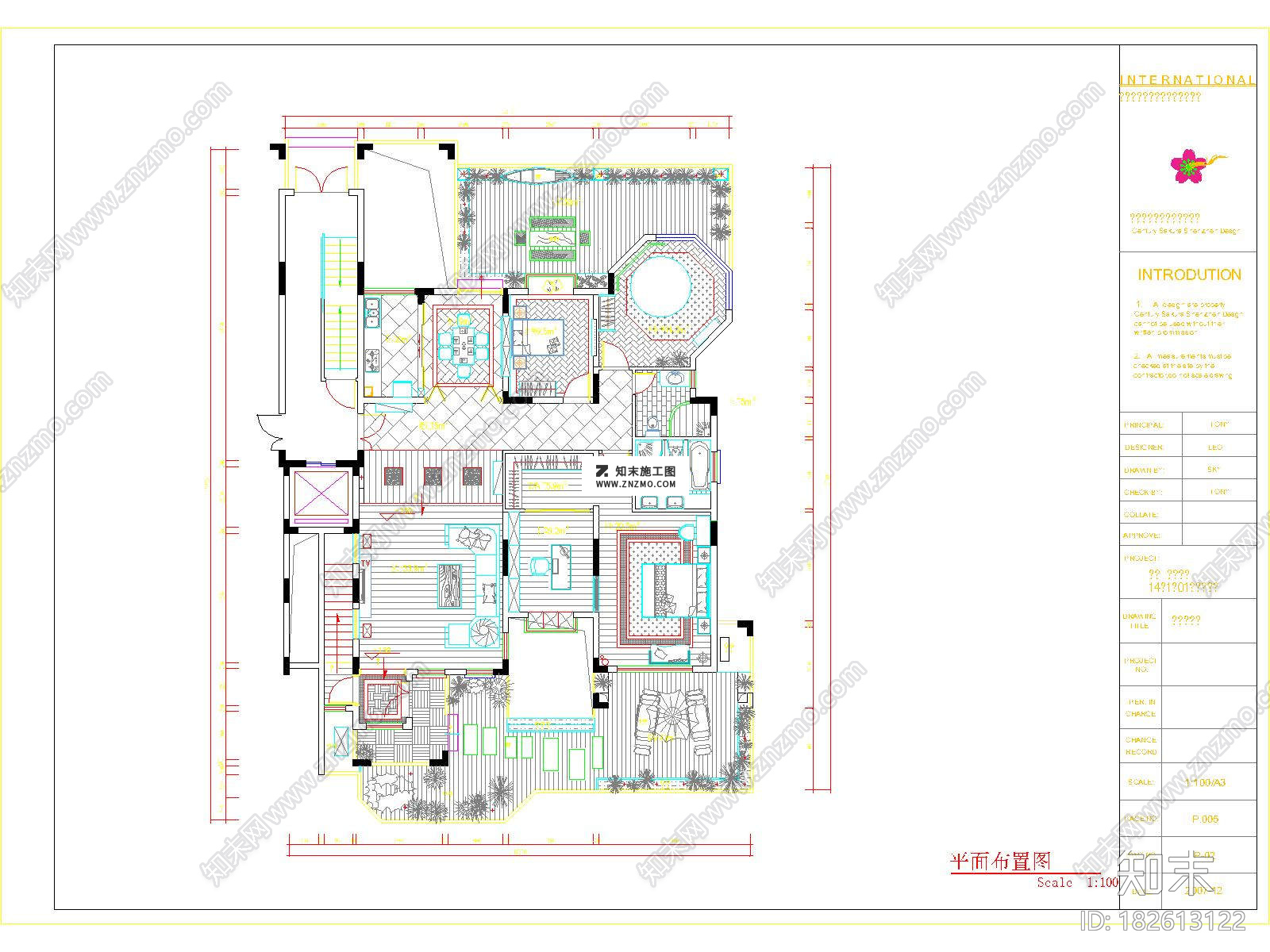 东南亚风格CAD建筑施工图效果图下载施工图下载【ID:182613122】