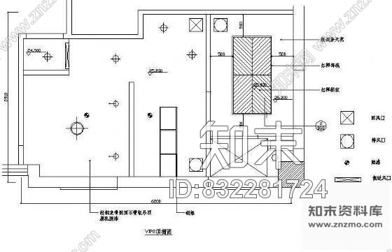 图块/节点VIP房顶棚平面图2施工图下载【ID:832281724】