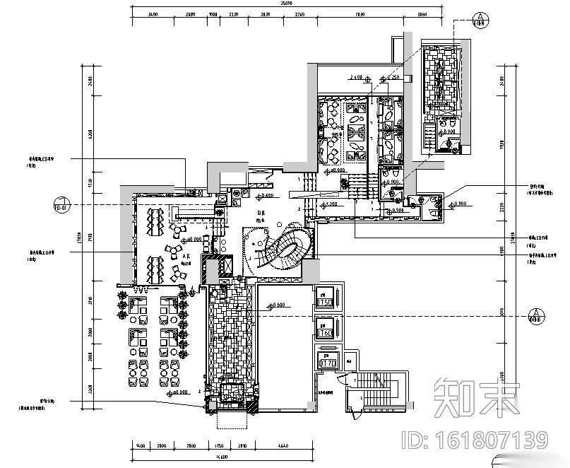 国际顶级大师设计红酒会所空间设计施工图（附效果图）cad施工图下载【ID:161807139】
