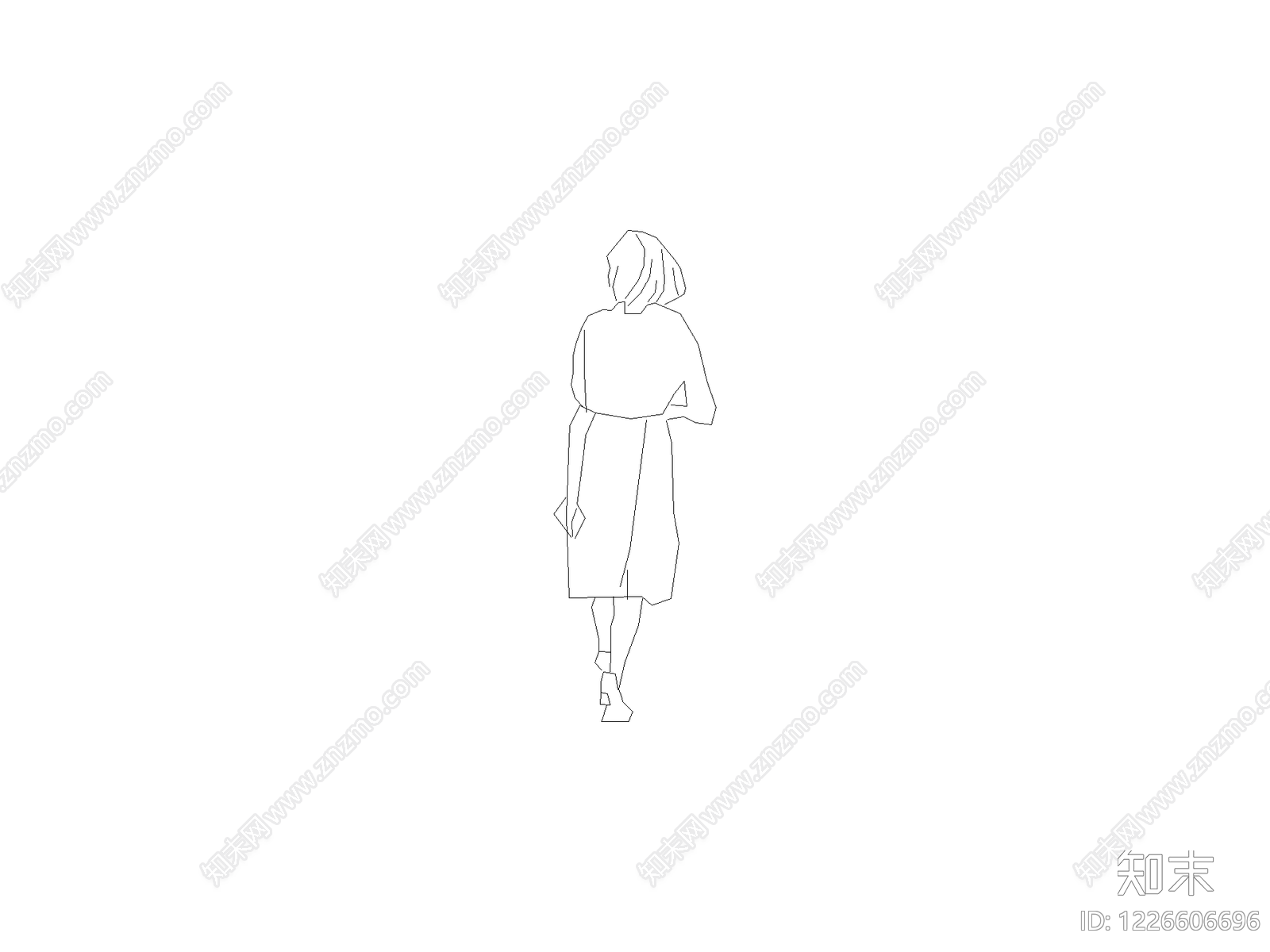现代人物CAD图纸