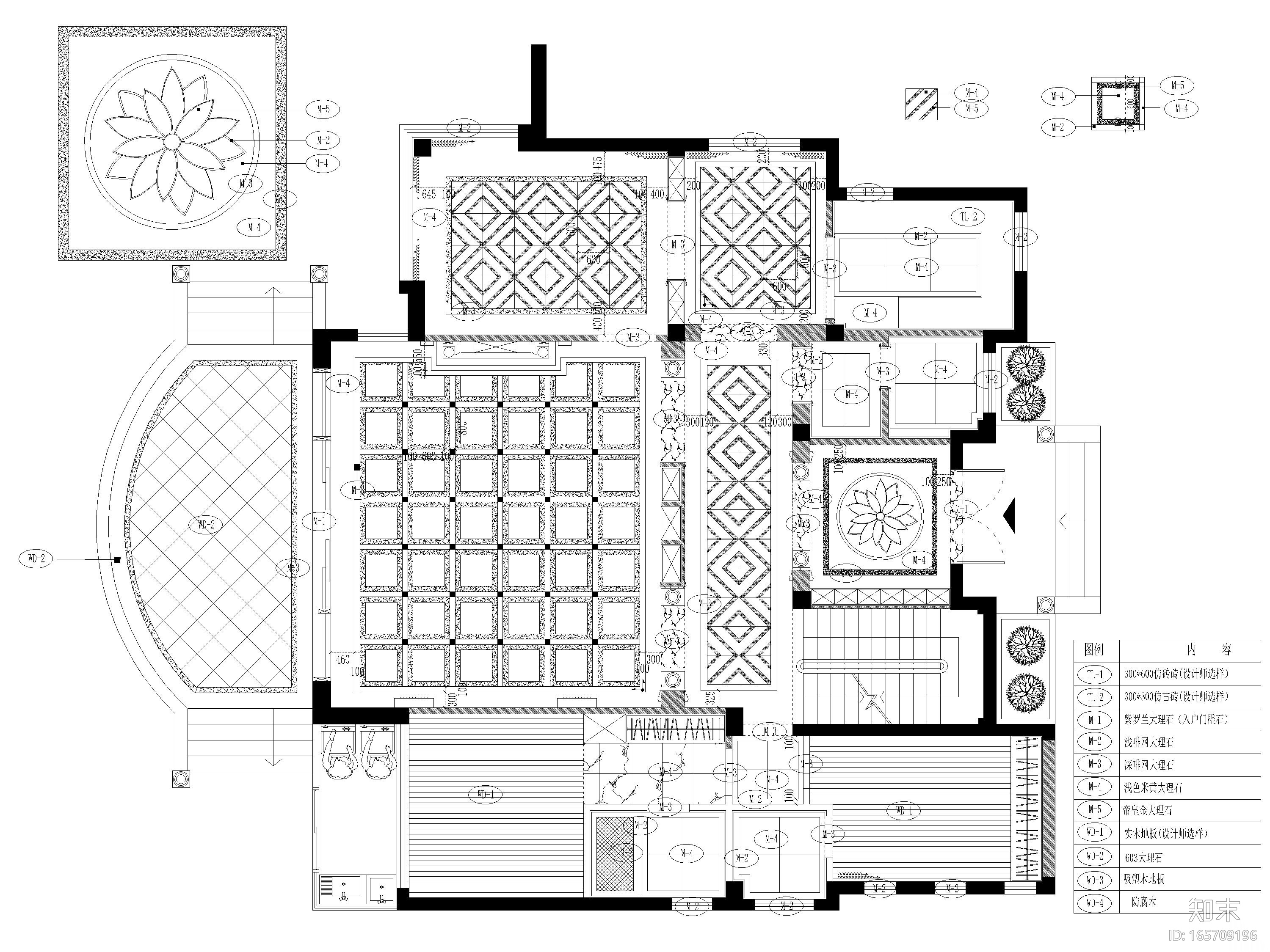 [福建]大洋鹭洲三层六居室别墅样板房施工图cad施工图下载【ID:165709196】