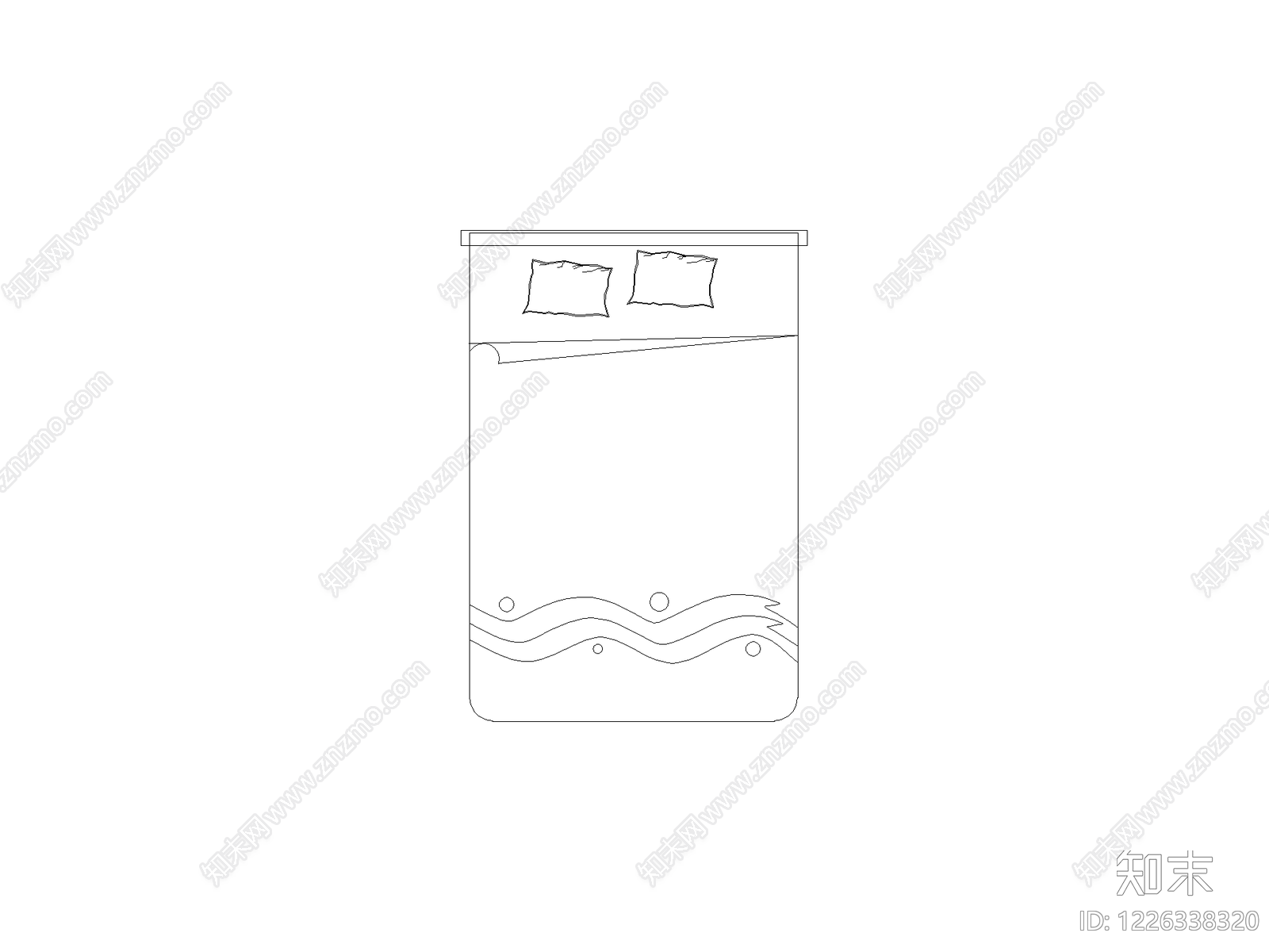 现代床CAD图纸