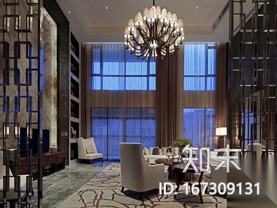 [广州]现代东方气质三层别墅样板间室内装修图（含实景）cad施工图下载【ID:167309131】