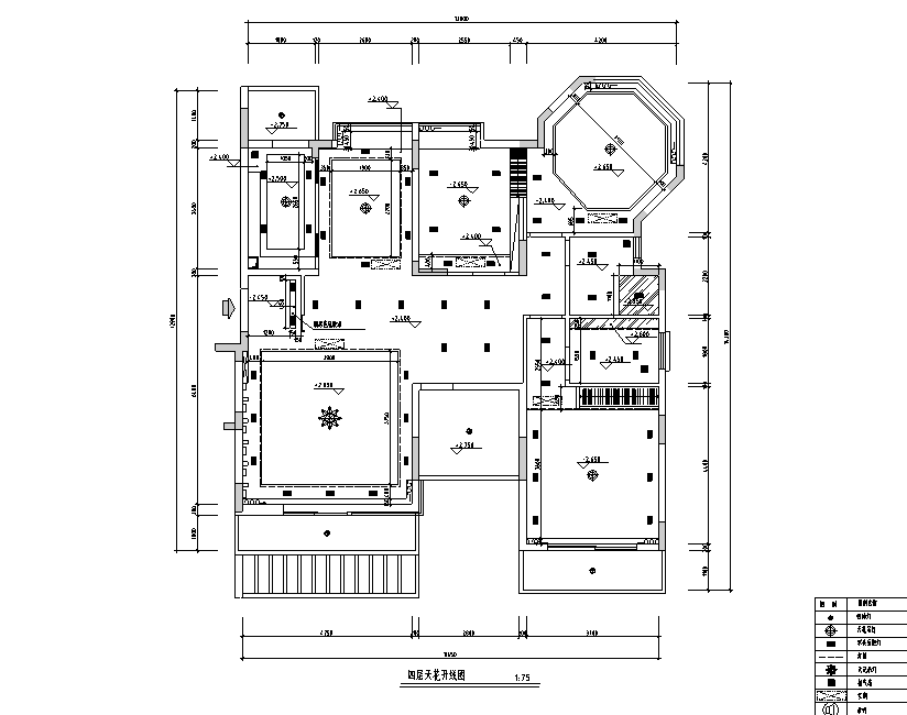 黑白色调住宅设计施工图（附效果图）cad施工图下载【ID:161758199】