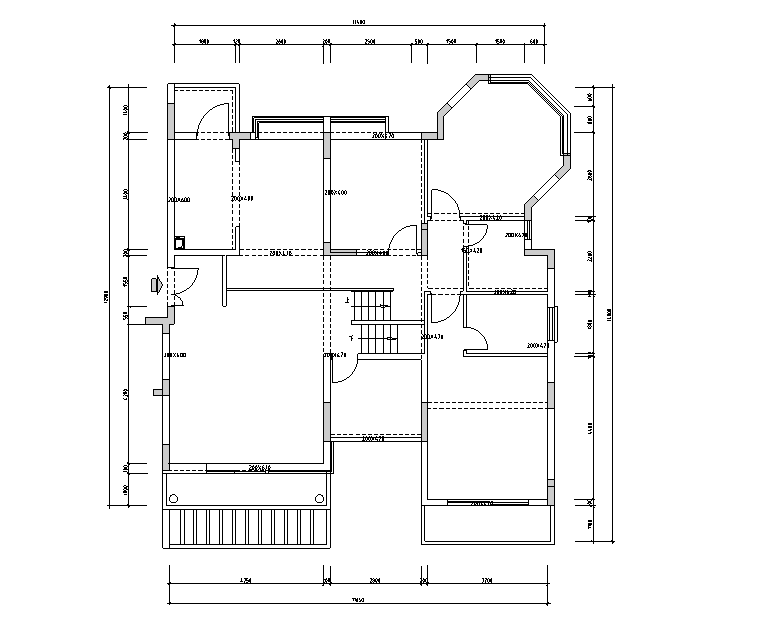 黑白色调住宅设计施工图（附效果图）cad施工图下载【ID:161758199】