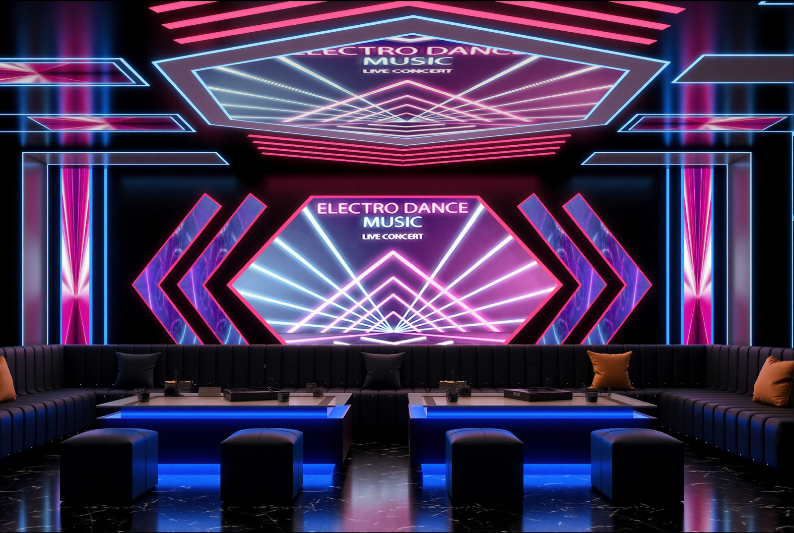 现代酒吧舞台3D模型下载【ID:1214038473】