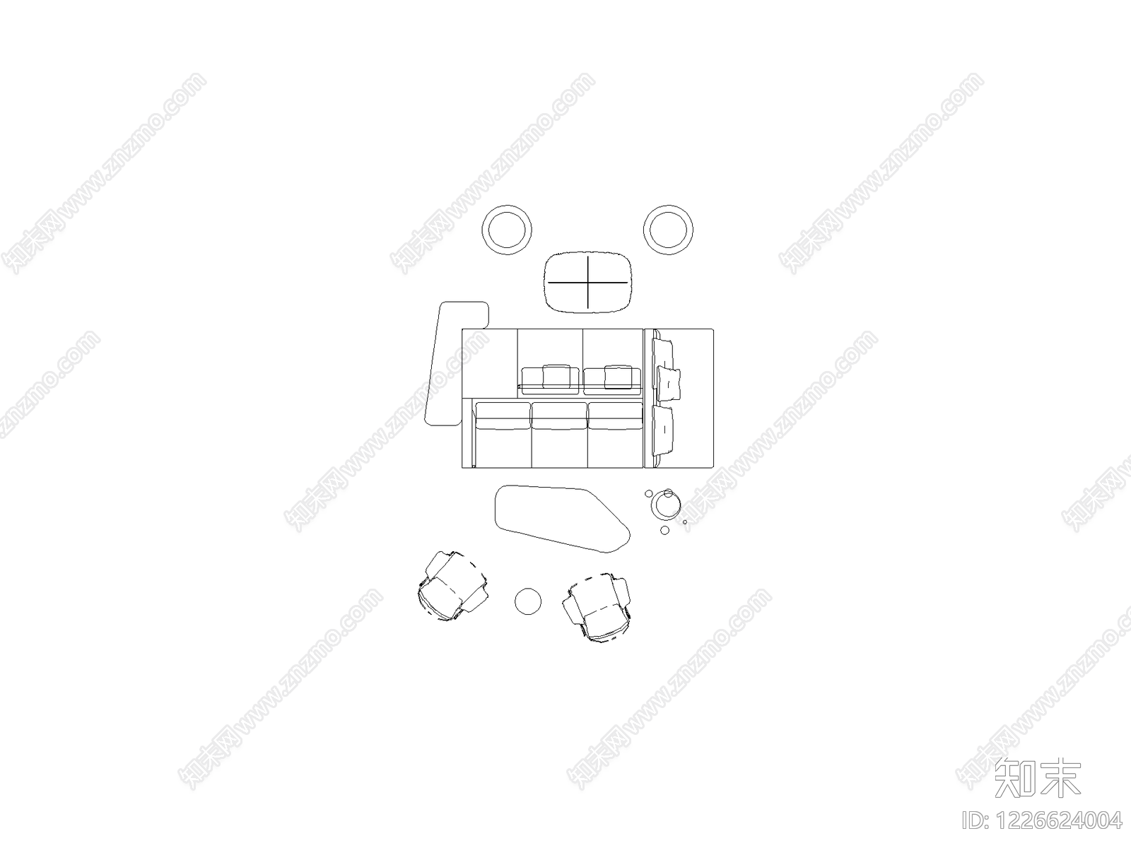 现代,意式沙发CAD图纸
