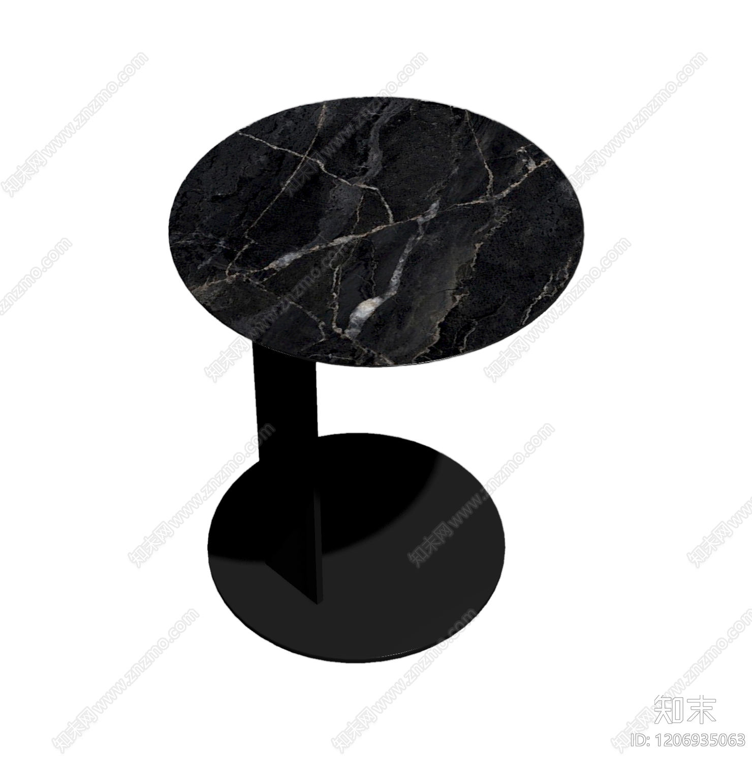 黑大理石圆桌3D模型下载【ID:1206935063】