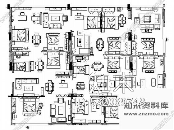 施工图知名品牌现代时尚家具专卖店CAD装修施工图施工图下载【ID:532069748】