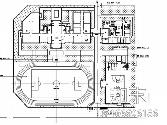 校园景观设计工程施工图cad施工图下载【ID:166696186】